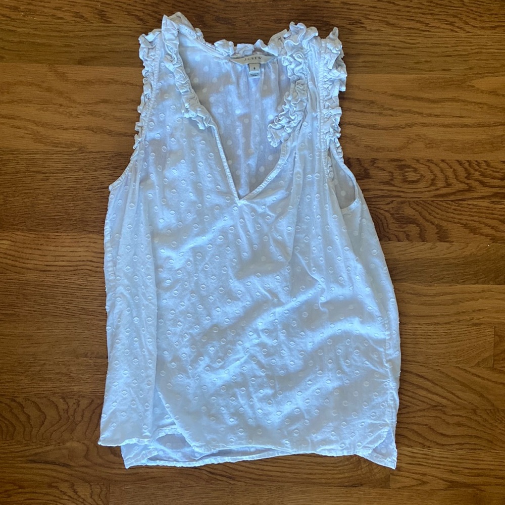 J. Crew White Blouse Size 6